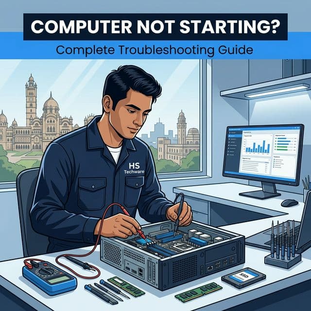 Computer Not Starting - HS Techware Troubleshooting Guide Vadodara